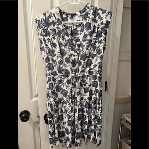 New! Rebecca Minkoff White and Blue flower dress